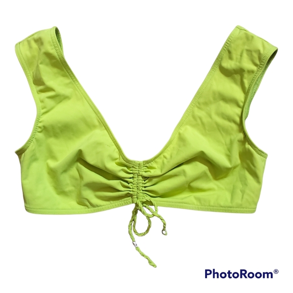 Mason Lejaby Lime Green Two Piece Bikini Swimsuit, L & XL - Picture 4 of 13